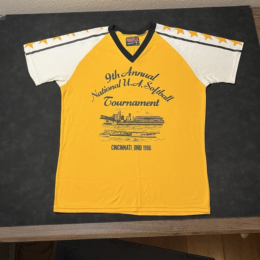 1970s Shirt Vintage Fox Racing Jersey Pro Issue Cincinnati Ohio 1960s Baseball